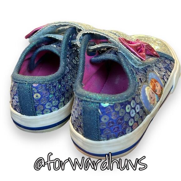 Disney Frozen Elsa and Anna Sequin Sneakers - Toddler Size 6 - Picture 4 of 10
